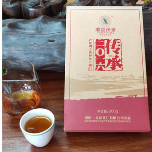 湖南安化黑茶湘益茯茶传承2016茯茶900g原叶金花茯砖茶限量版