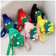 韩版儿童小腰包恐龙，斜挎包男童女童潮包可爱背包时尚胸包宝宝包包