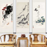 齐白石花鸟装饰字画新中式，客厅沙发背景墙画餐厅书房挂画茶室壁画