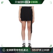 香港直邮潮奢 AMI Alexandre Mattiussi 女士 黑色条纹短裙 FSK11