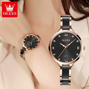 品牌手表抖音陶瓷学生石英，简约风女士手表，女表时尚钢带国产腕表
