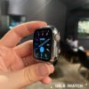 适用苹果iwatch手表7电镀钢化膜一体保护壳applewatch8SE5/4/3/21