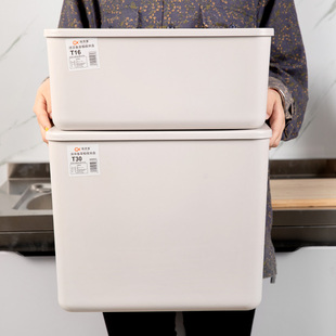 收纳盒加厚塑料家用杂物储物箱手提式厨房衣服零食有盖防尘整理盒