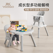 英氏宝宝高脚餐椅婴幼儿学吃饭坐椅，家用多功能儿童座椅便携成长椅
