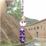 汽车水晶磨砂葫芦香水挂件珠子，款紫色葡萄，葫芦香水瓶车内挂饰