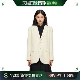 香港直邮潮奢 AURALEE 女士 灰白色平驳领西装外套 A24SJ04WM