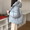 韩版连帽宽松加厚短款白鸭绒外套羽绒服冬小个子女学生2022年