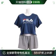 日潮跑腿FILA斐乐女士T恤泳衣4件套229-704NV 藏青色 11