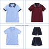 中小学生英伦校服枣红短袖儿童夏季运动短裤男女童天蓝T恤袖套装