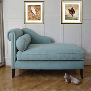 美式乡村贵妃椅布艺欧式新古典躺椅地中海小户型客厅卧室沙发