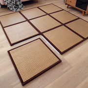 加厚折叠日式和风凉席地垫藤席地毯卧室满铺夏季隔潮榻榻米地铺