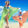 纯色超大裹纱围纱丝巾沙滩巾沙滩，裙海滩比基尼泳衣，披纱专用纱巾女