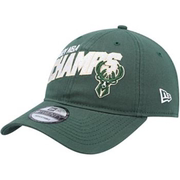 NEW ERA CAP帽子男运动帽棒球帽球队绿色密尔沃基雄鹿队2021NBA
