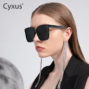 cyxus眼镜露思同款墨镜，高级感女款太阳镜茶色，脸小偏光镜防紫外线