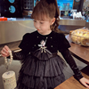 女童公主裙冬装2023洋气，儿童网纱蛋糕，裙小女孩韩版加绒连衣裙