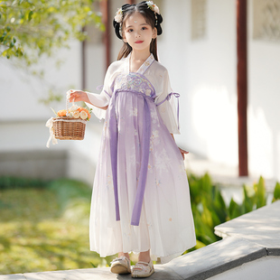 汉服女童2024夏款儿童，古风超仙公主裙子，夏季中国风小女孩古装