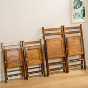 2024AY35楠竹折叠椅子家用便携靠背凳子简易折叠餐椅大人折叠