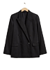 纯原放心入瑞典小众OS黑色通勤双排扣休闲长袖女士小西装外套2023