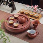高档功夫茶具套装现代紫砂茶具泡茶茶杯茶壶茶盘套装整套陶瓷简约