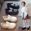女童鞋子2023秋冬小女孩，公主鞋宝宝，加绒软底舒适百搭儿童皮鞋