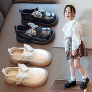 女童鞋子2024春秋款小女孩公主鞋，宝宝鞋透气软底舒适百搭儿童皮鞋