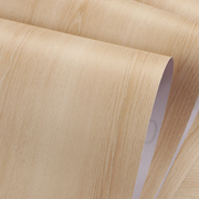 浅黄柏木北欧风pvc木纹，贴纸自粘原木色，加厚波音软片墙纸实木桌贴