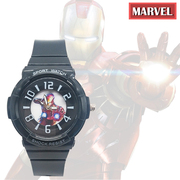 漫威复仇者联盟钢铁侠动漫儿童卡通手表男孩学生腕表硅胶皮带手表