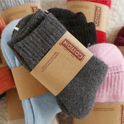 保暖兔羊毛袜子加厚毛圈，袜冬季中筒袜，纯色超厚女士多色兔毛袜