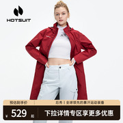 hotsuit后秀运动风衣女款2024春季中长款梭织防风防泼水外套