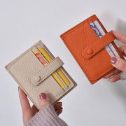 简约薄款大容量小型卡包多功能卡位女精致皮革PU卡夹卡套2折钱包