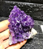 天然乌拉圭紫水晶簇洞片原石 原矿消磁紫晶块原矿把玩小摆件A11