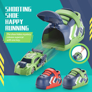 无需电池弹射跑鞋赛车玩具双人竞技比赛惯性小跑车模型男孩小汽车