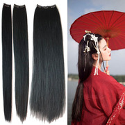 汉服假发片玉米须发排造型，一片式接发片不打结长直发片古风发型女