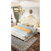 欧式1床.8米现代简约白色实木床主卧婚床轻奢双人床公主床储物床
