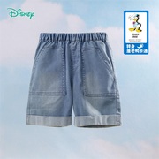 迪士尼童装男童牛仔短裤，夏季清爽透气中大童唐老鸭儿童休闲裤子
