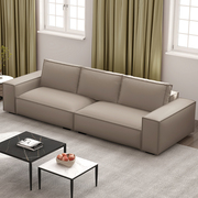 现代简约布艺沙发直排三人位家用客厅小户型，真皮沙发意式极简沙发
