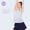 JSC运动背心无袖速干T恤宽松轻盈干爽花边运动上衣马拉松跑步罩衫