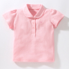 女童粉红色短袖POLO衫宝宝翻领娃娃衫儿童纯棉T恤打底衫婴儿上衣T