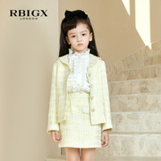 rbigx瑞比克童装，春季公主装荷叶，领洋气纯棉气质女童礼服小衫