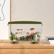 塑料鱼缸桌面小型水草金鱼饲养缸家用客厅造景鱼缸生态懒人水族箱