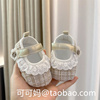 春秋0-1岁婴儿公主鞋，3-6-12个月女宝宝小香风透气布底学步鞋单鞋