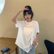 2023韩版夏装短袖女修身甜美女生少女t恤上衣大码半袖体桖ins