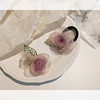 网红超仙山茶花发夹发绳可爱甜酷风网纱花朵，刘海夹边夹发饰头饰品