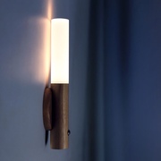 感应灯走廊壁灯家用卫生间充不插电长条过道卧led木棒感应壁灯