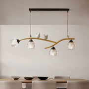 北欧风格全铜餐厅灯吊灯，轻奢饭厅灯现代简约创意餐桌灯吧台灯具