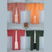 vintage古着日本传统民族，服饰整体暗纹，印花和服外套写真服17-530