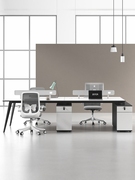 办公桌椅组合简约现代白色办公室家具四六人2/4/6人位职员桌工位