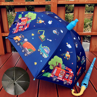 挖土机消防车儿童雨伞男女童学生自动幼儿园小孩晴雨伞创意
