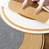 jk慕空间圆形黄麻手工，编织地毯简约风，客厅民宿茶几日式床边地毯