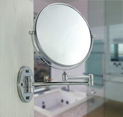 米卡化妆镜可伸缩壁挂浴室镜子，欧式大号双面家居酒店卫生间梳妆镜